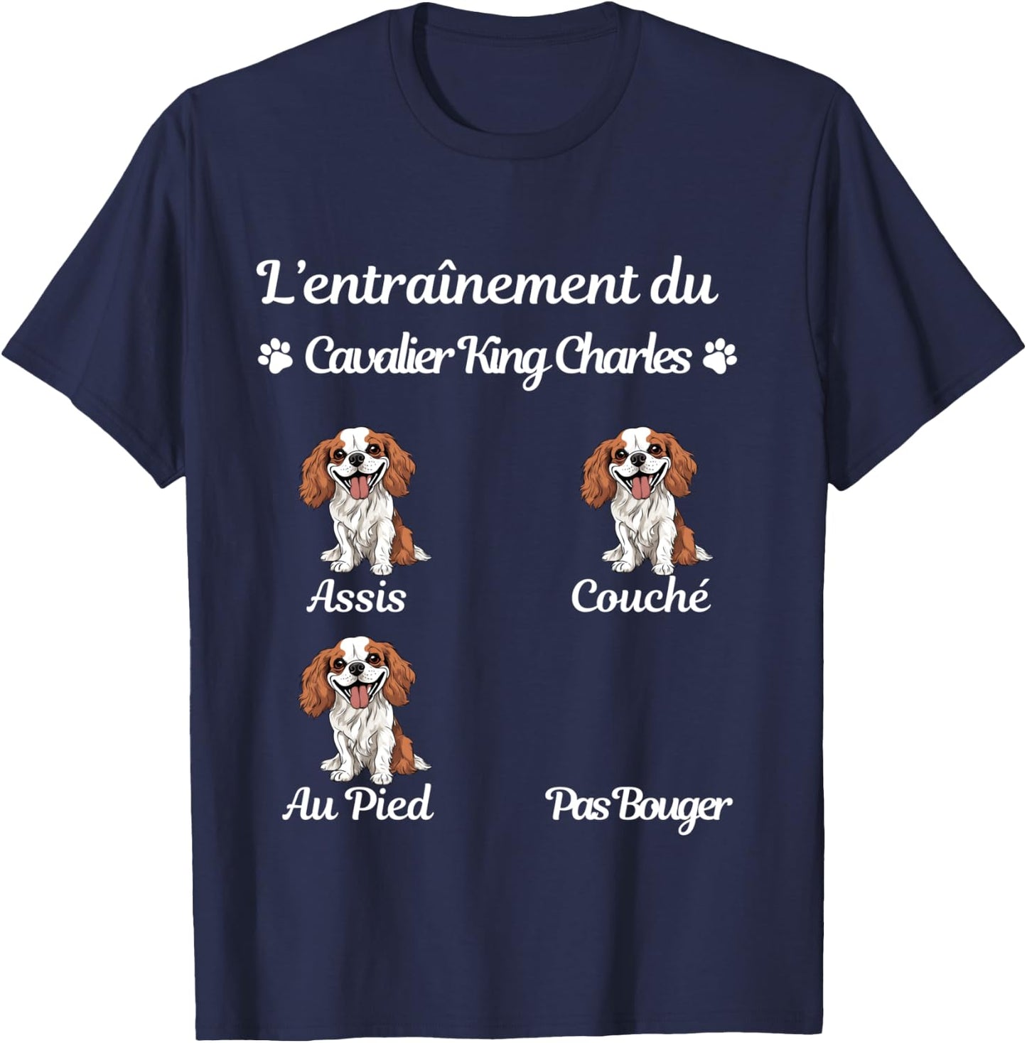 Cavalier King Charles Humour Woman Cavalier King Charles T-Shirt - T-Shirt | Navy
