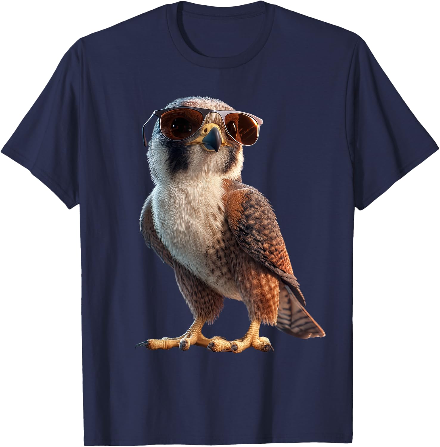 Falcon Kestrel Falcons Hunting Peregrine Birds Falconry T-Shirt - T-Shirt | Navy