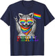 Feral Funny Raccoon Pride Month LGBT Support T-Shirt - T-Shirt | Navy