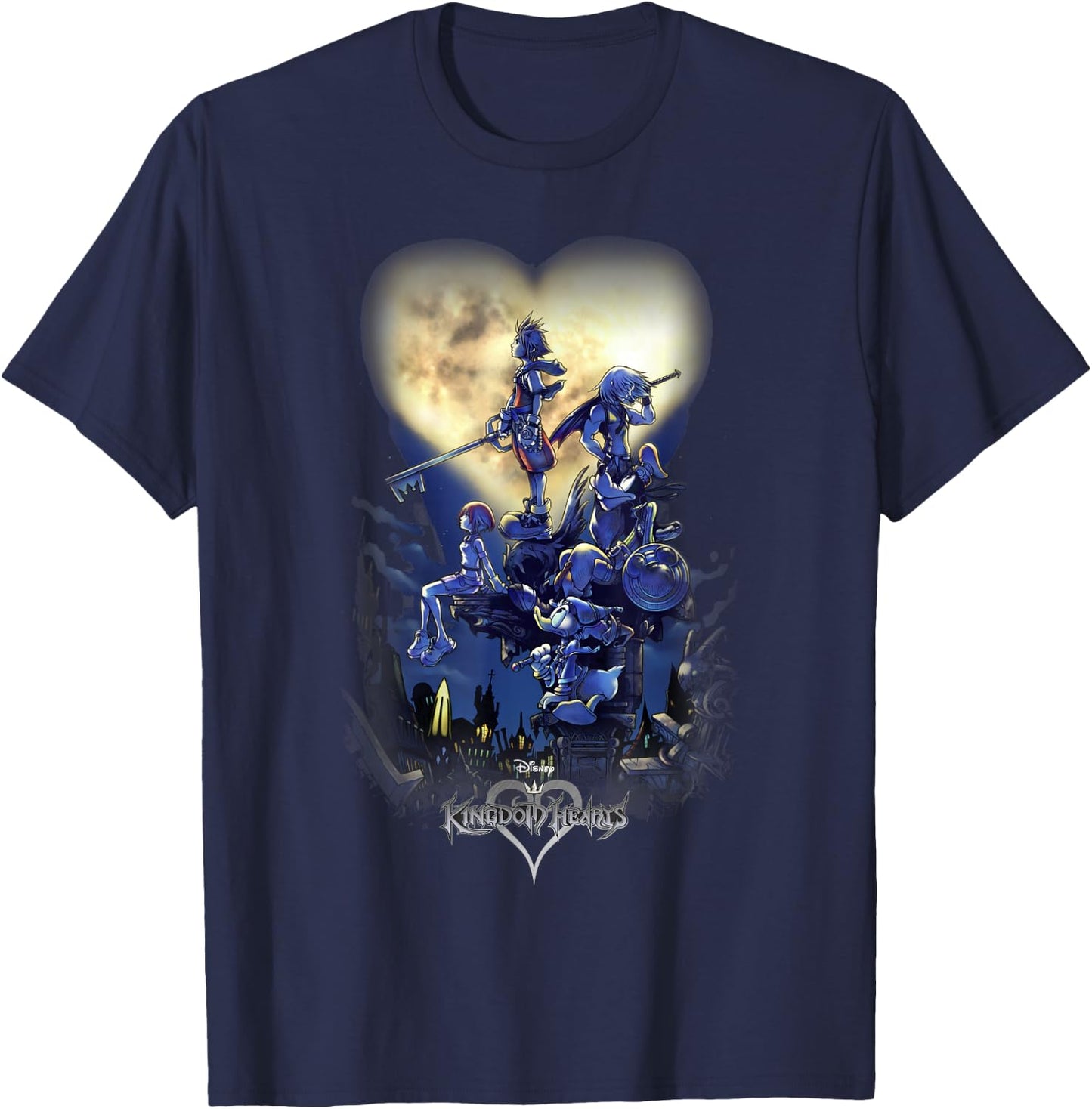 Disney Kingdom Hearts Group Shot Logo T-Shirt - T-Shirt | Navy