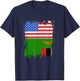 Zambia Flag USA America Vintage Zambian Roots Zambian Pride T-Shirt - T-Shirt | Navy