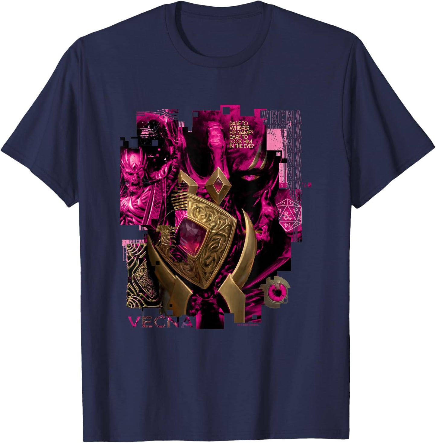 Dungeons & Dragons Vecna Dare To Whisper His Name? T-Shirt - T-Shirt | Navy