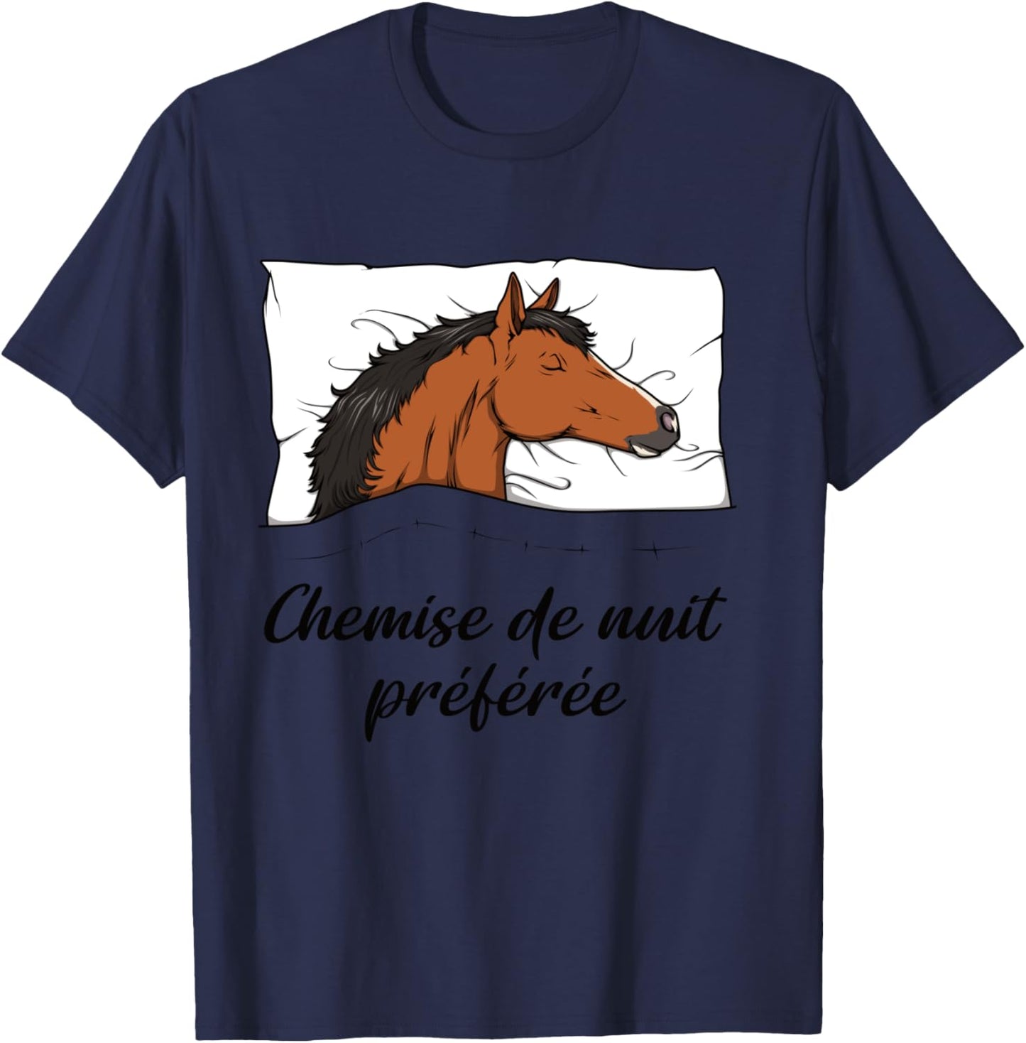 Horse Nightshirt, Horse Pyjamas T-Shirt - T-Shirt | Navy