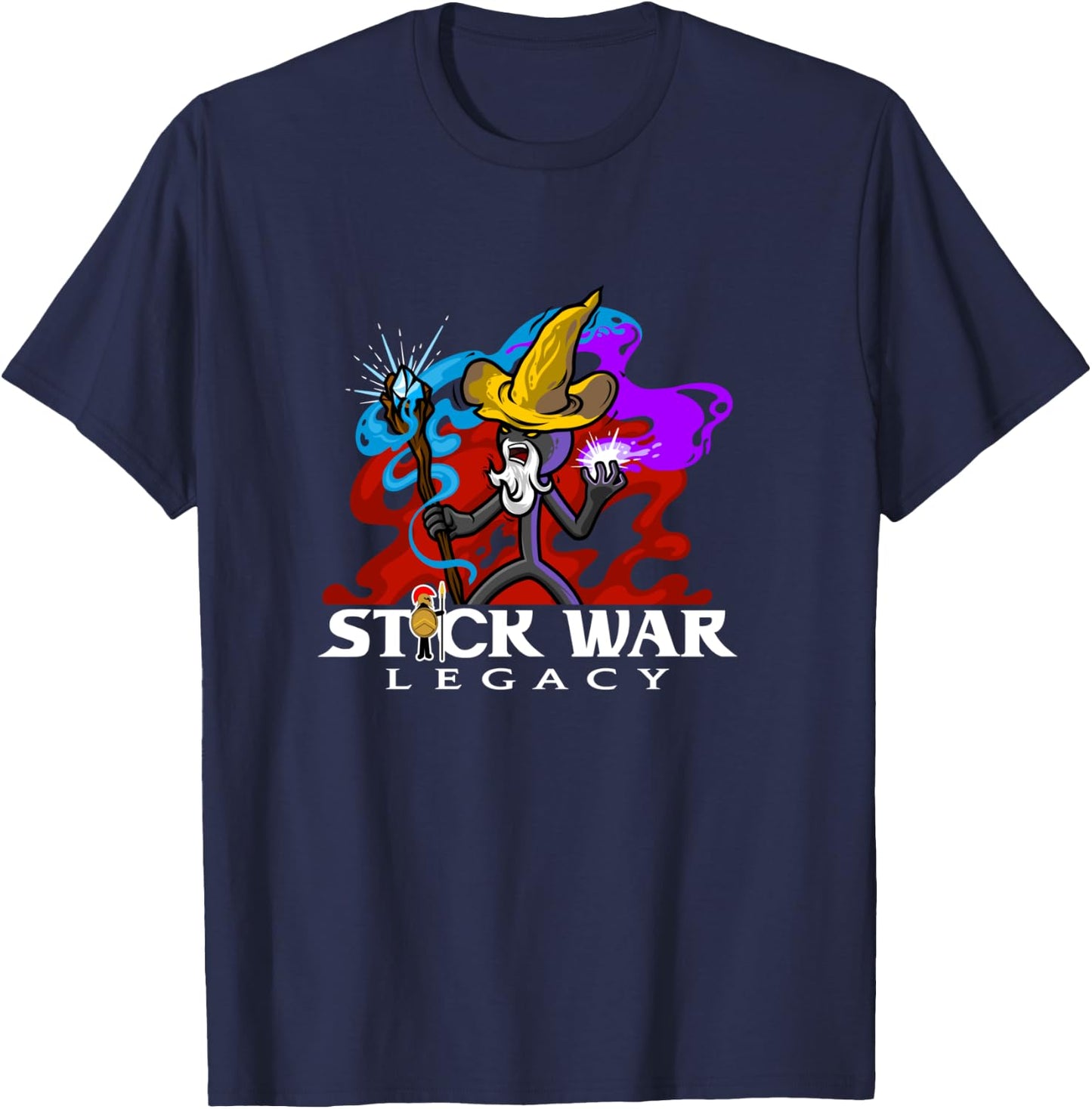 Stick War: Legacy - Magikill on Dark Long T-Shirt - T-Shirt | Navy