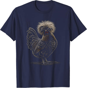 Polish Chicken Graphic Artwork Design T-Shirt - T-Shirt | Navy