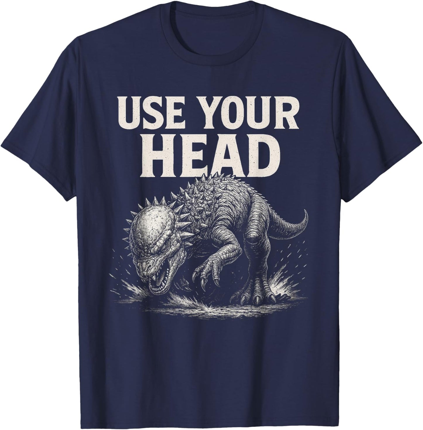 Pachycephalosaurus - Use Your Head T-Shirt - T-Shirt | Navy