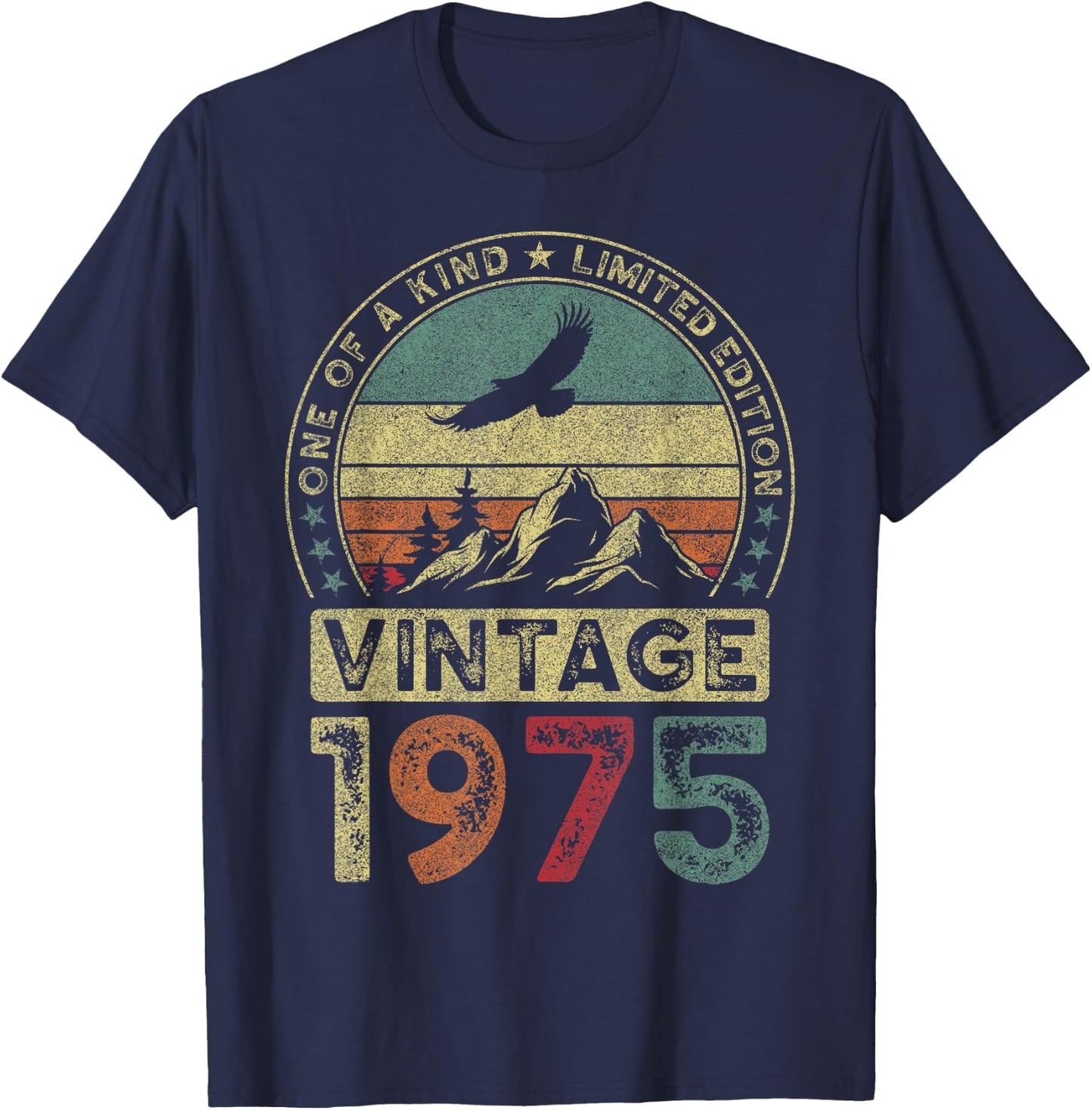 Vintage 1975, Limitierte Auflage, 51. Geburtstag, 51 Jahre T-Shirt - T-Shirt | Navy