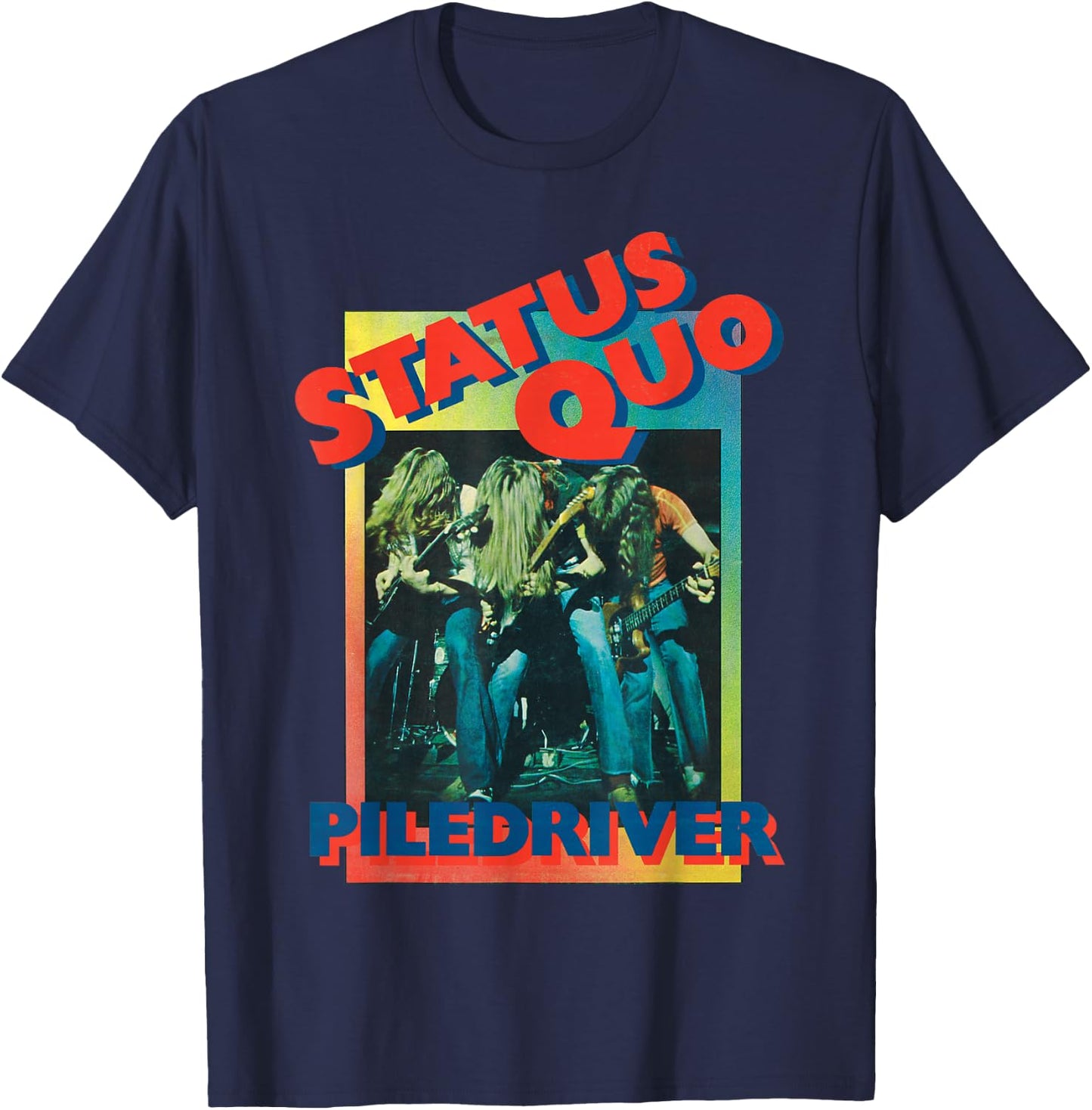 Status Quo Piledriver Gradient T-Shirt - T-Shirt | Navy