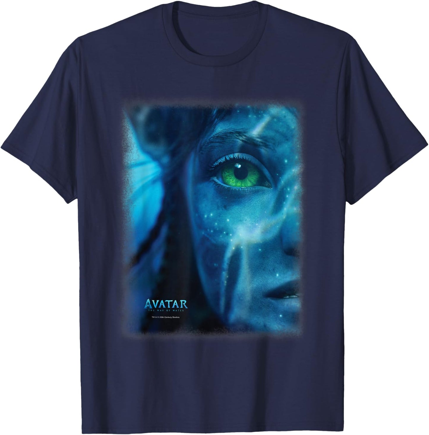 Avatar: The Way of Water Neytiri Na'vi Underwater Half Face , black T-Shirt - T-Shirt | Navy