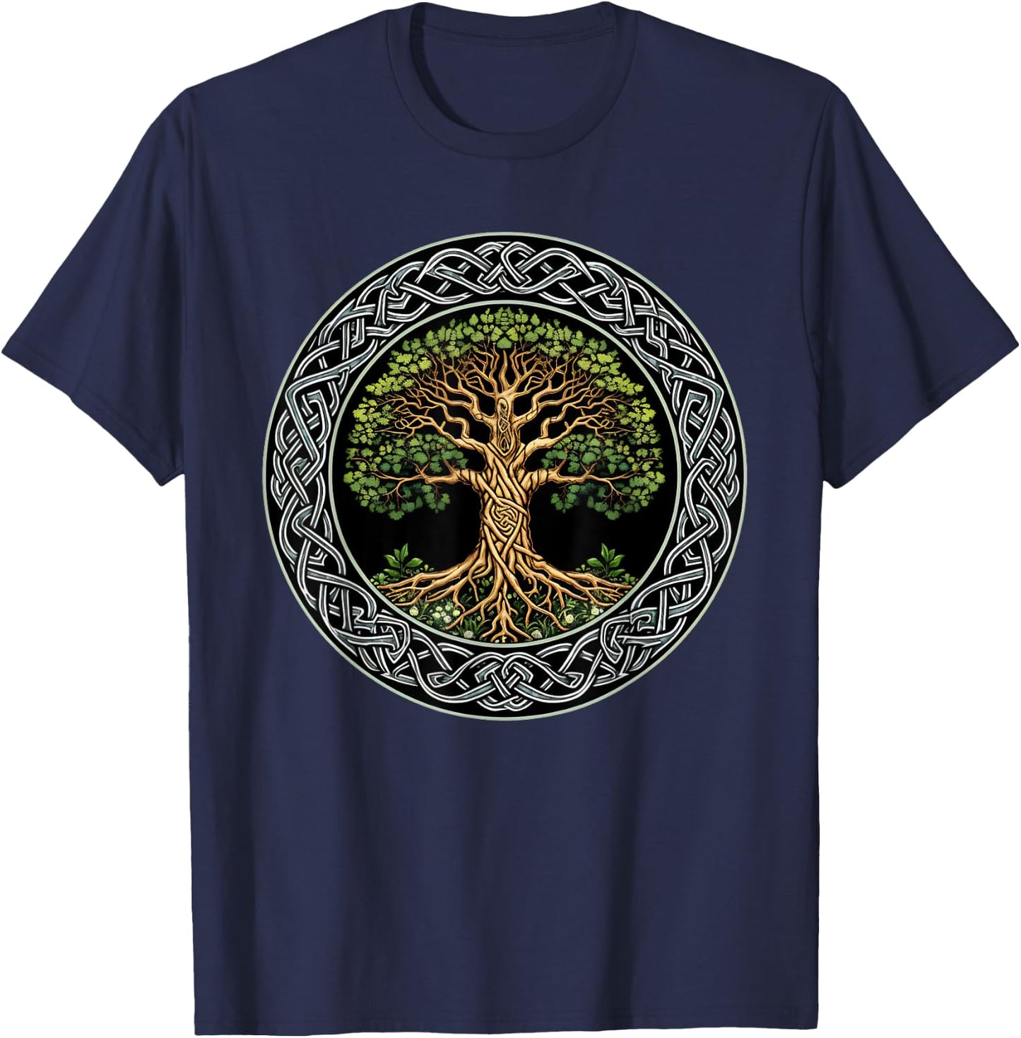 Celtic tree of life, Yggdrasil, norse mythology, world tree T-Shirt - T-Shirt | Navy