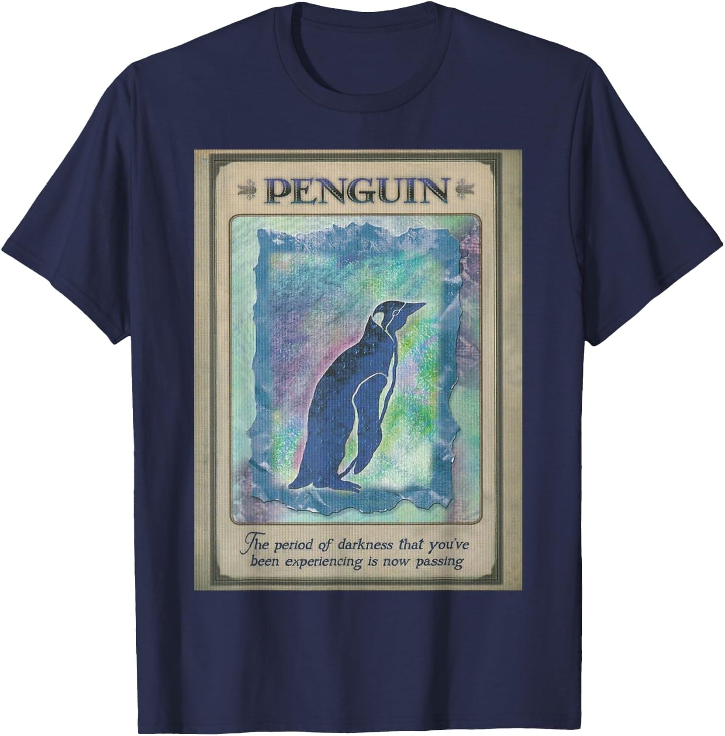 Penguin Tarot Card T-Shirt - T-Shirt | Navy