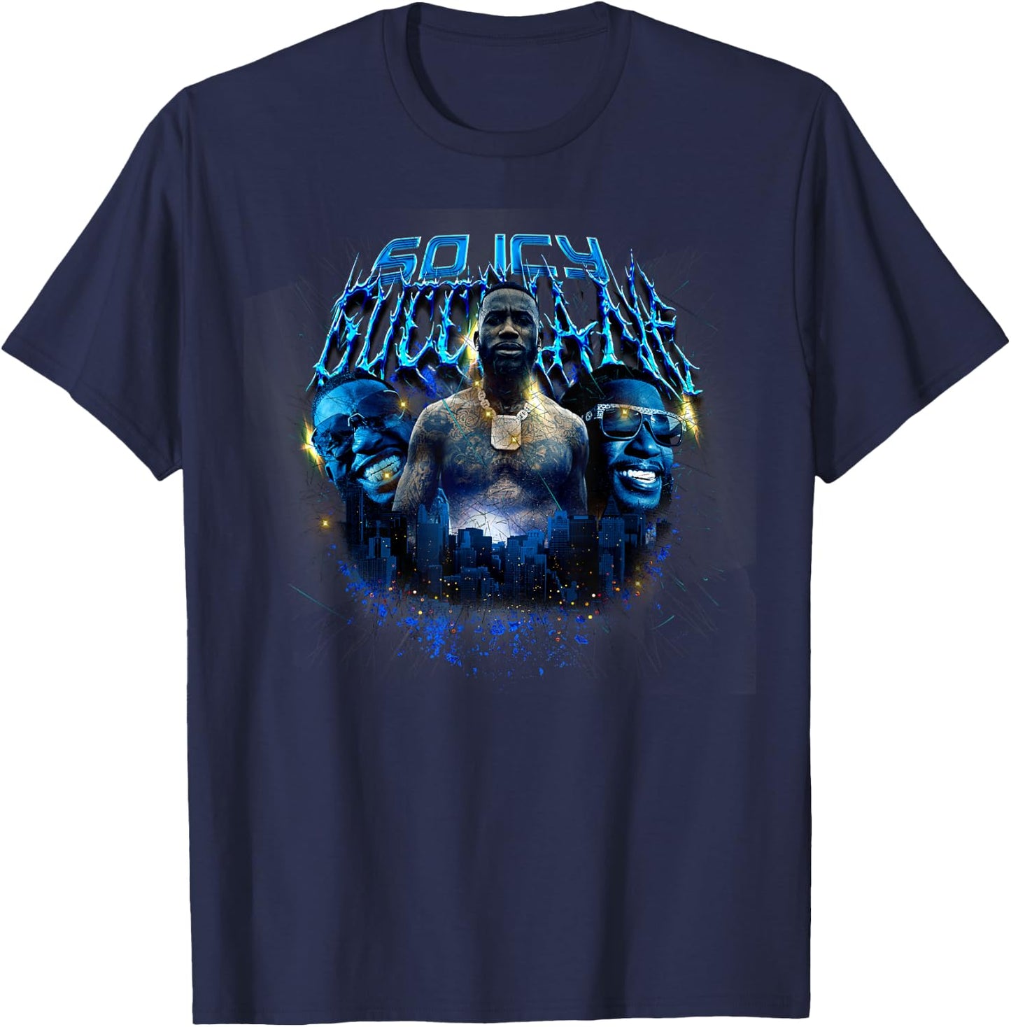 Gucci Mane Collage , black T-Shirt - T-Shirt | Navy