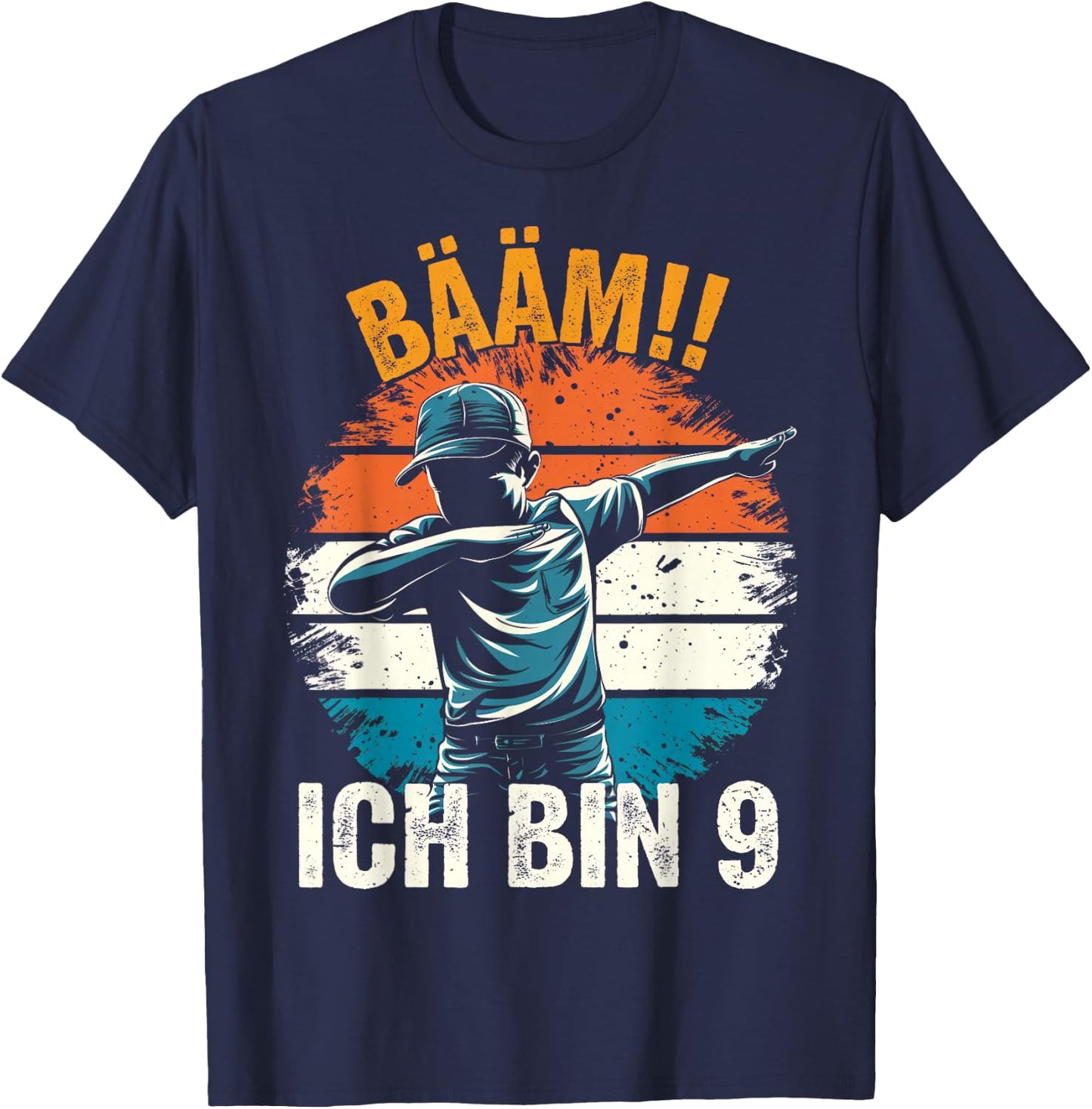 9th Birthday Boy Girl 9 Years 2015 Funny Gift , black T-Shirt - T-Shirt | Navy