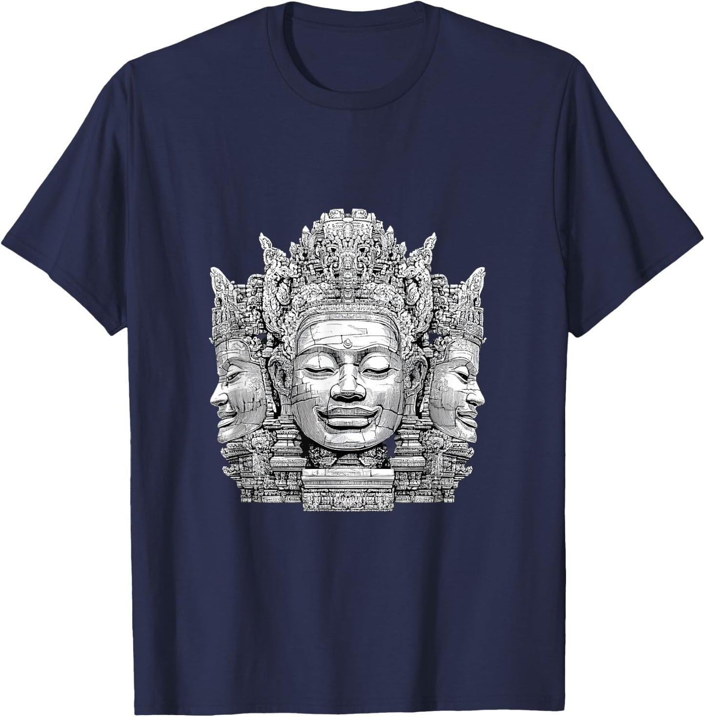 Angkor Wat Cambodia - Explore Ancient Temples , Black, S T-Shirt - T-Shirt | Navy