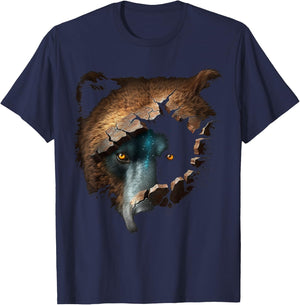 Bear Artwork Animal Fantasy Creative Animal Motif Bear T-Shirt - T-Shirt | Navy