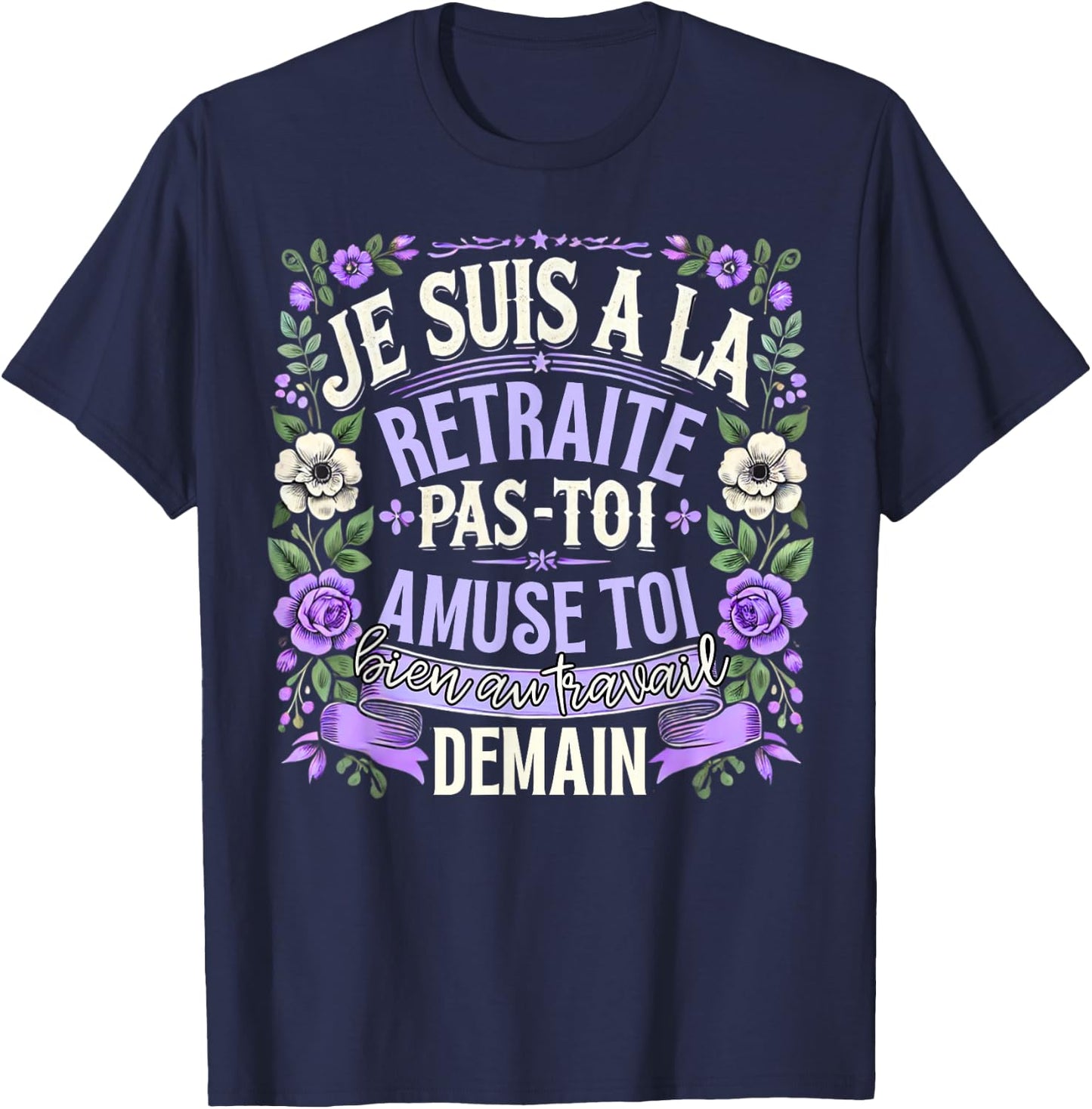 Retirement 2025 Women Retired 2025 , Black, S T-Shirt - T-Shirt | Navy