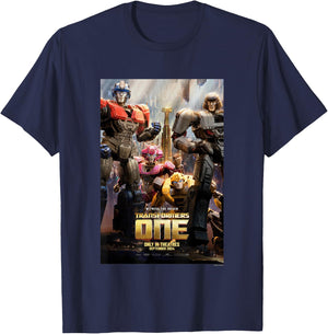 Transformers One Witness The Origin Movie Poster Vintage T-Shirt - T-Shirt | Navy