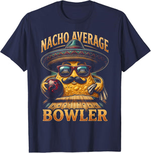 Nacho Average Bowler Mexican Bowling Cinco De Mayo Fiesta T-Shirt - T-Shirt | Navy