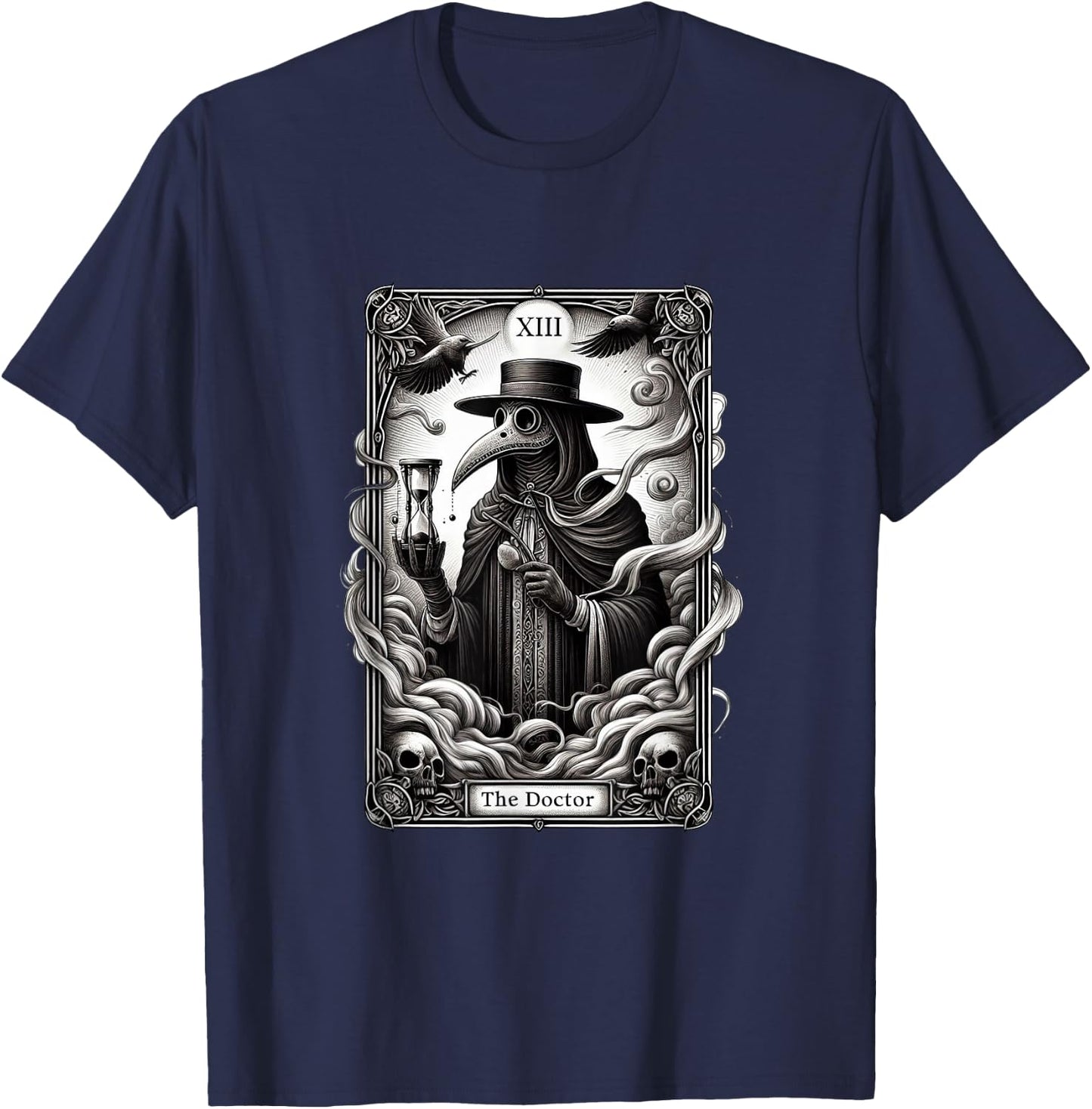 Steampunk Plague Doctor Gothic Style Plague Doctor T-Shirt - T-Shirt | Navy