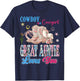 Cowboy Or Cowgirl Great Auntie Loves You Gender Reveal Party T-Shirt - T-Shirt | Navy