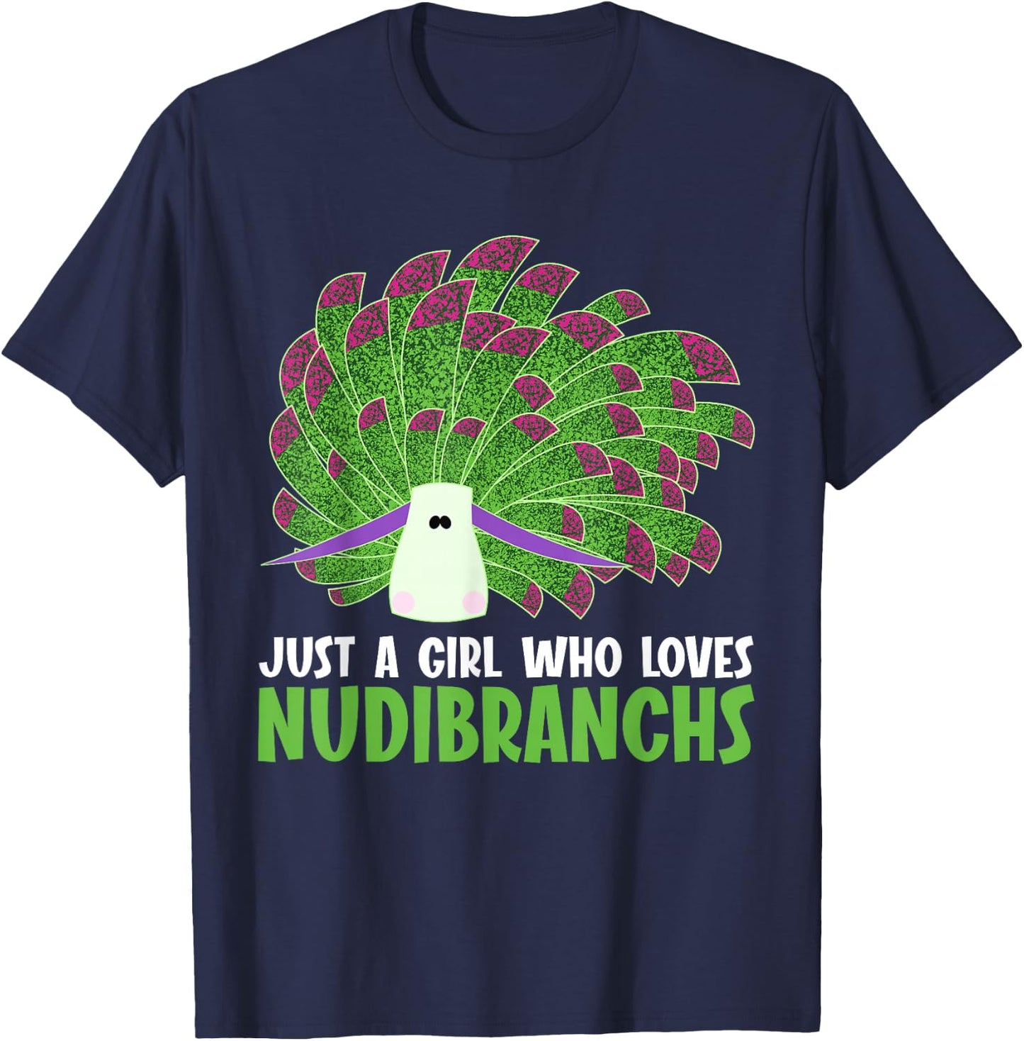 Costasiella kuroshimae leaf sheep Nudibranchs Nudibranch T-Shirt - T-Shirt | Navy