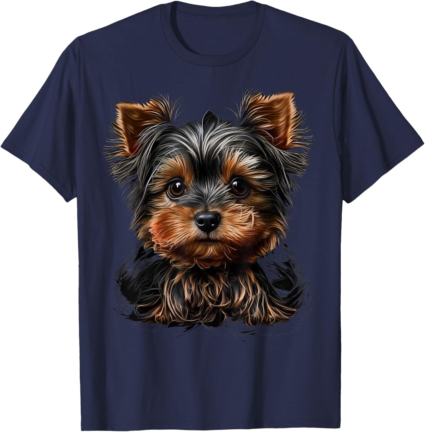 Cute Yorkshire Terrier Dog on Yorkshire Terrier Lover Women Kids T-Shirt - T-Shirt | Navy