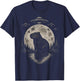 Funny Capybara Moon Alien UFO Evidence Photo Vintage T-Shirt - T-Shirt | Navy