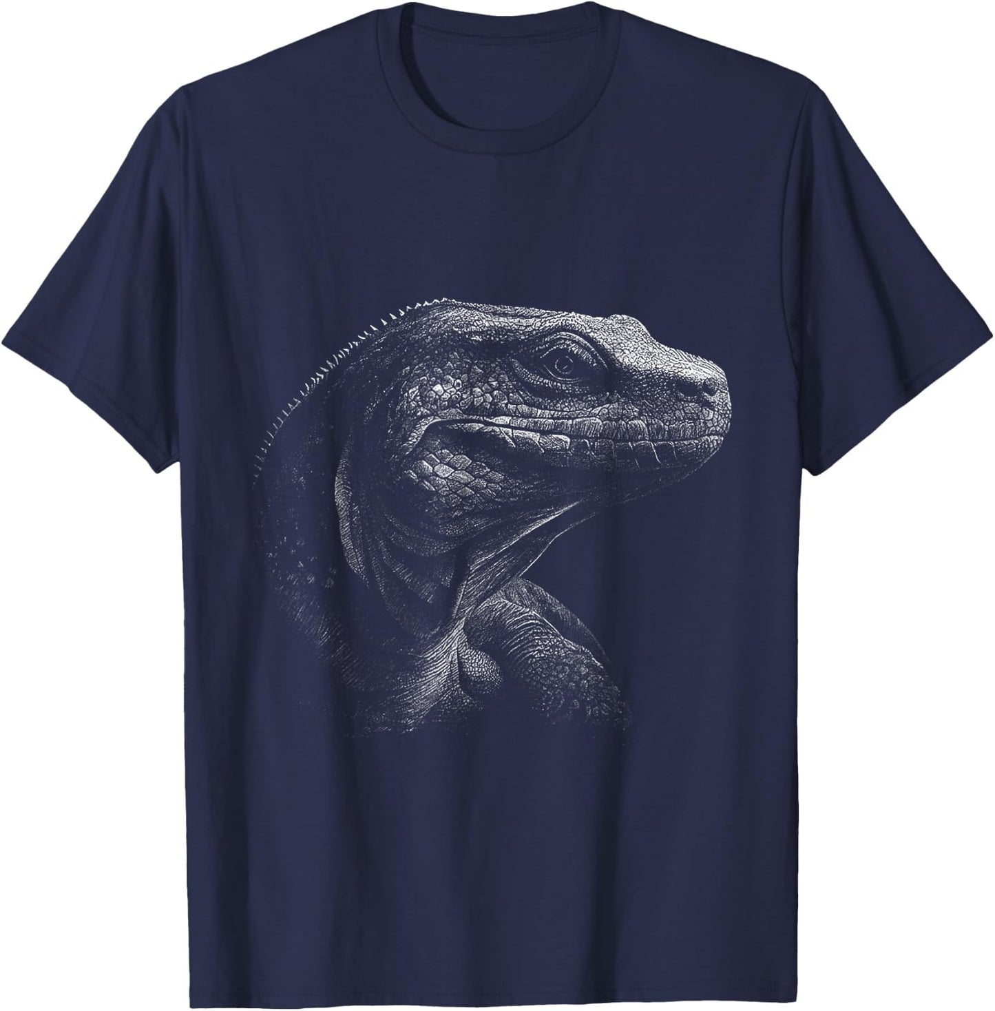 Komodo Dragon Drawing Love Lizard T-Shirt - T-Shirt | Navy