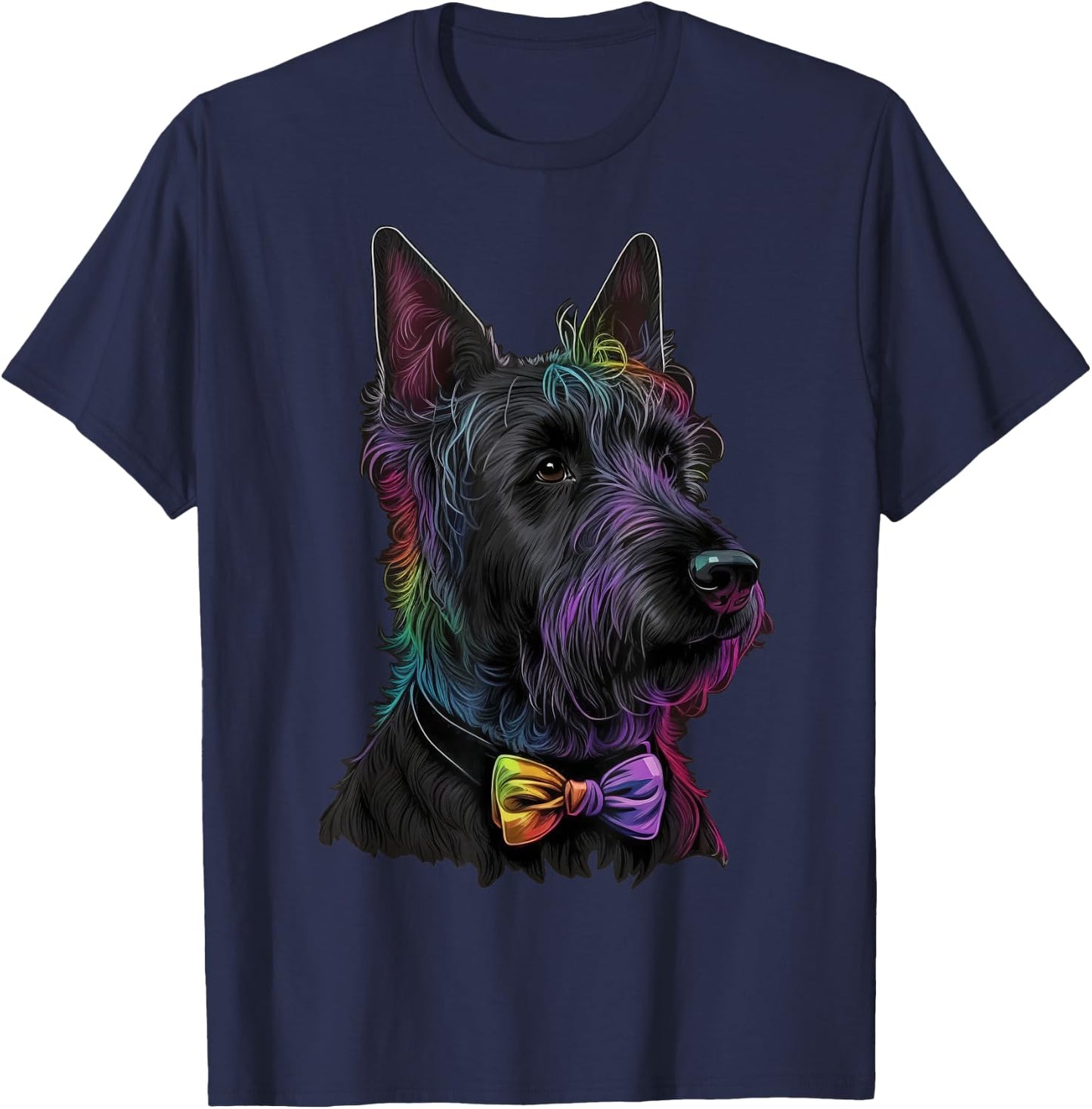 Cute Scottish Terrier Dog on Scottie Lover Women Kids T-Shirt - T-Shirt | Navy