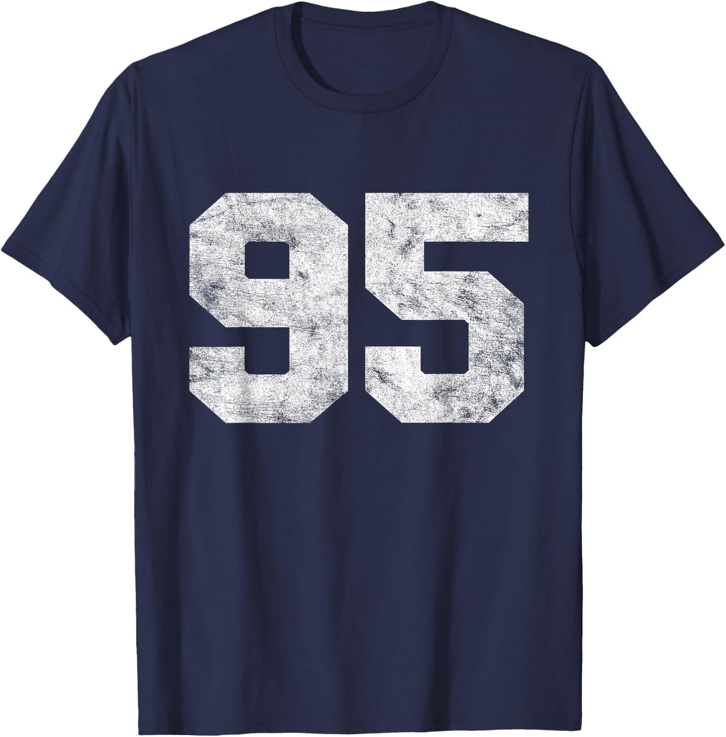 Vintage Lucky Number 95 Birthday Sports Player Team Athlete T-Shirt - T-Shirt | Navy