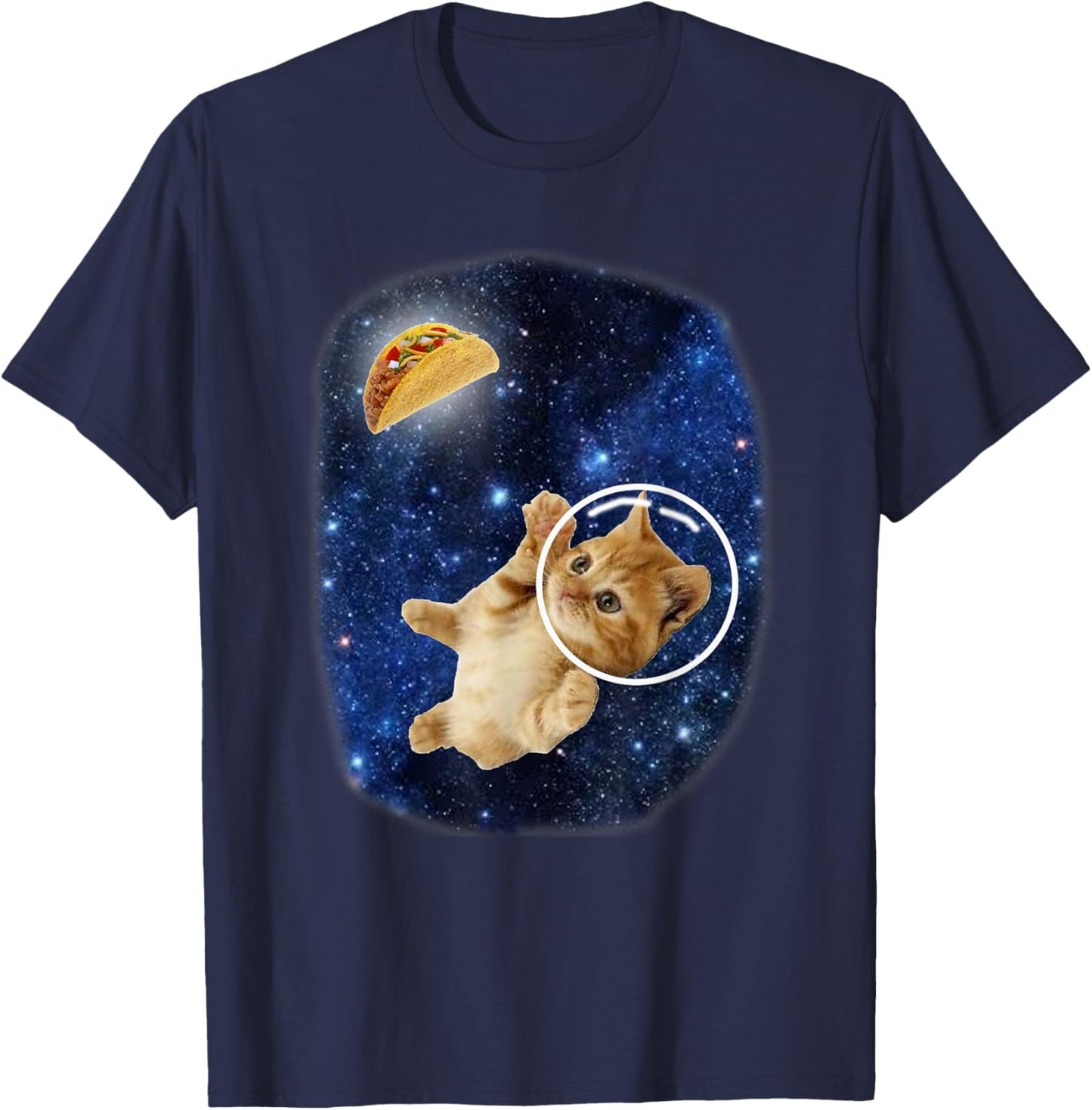 Crazy Space Taco Kitty Cat T-Shirt - T-Shirt | Navy