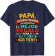 Dia Del Padre En Espanol Latino Funny Fathers Day Spanish T-Shirt - T-Shirt | Navy