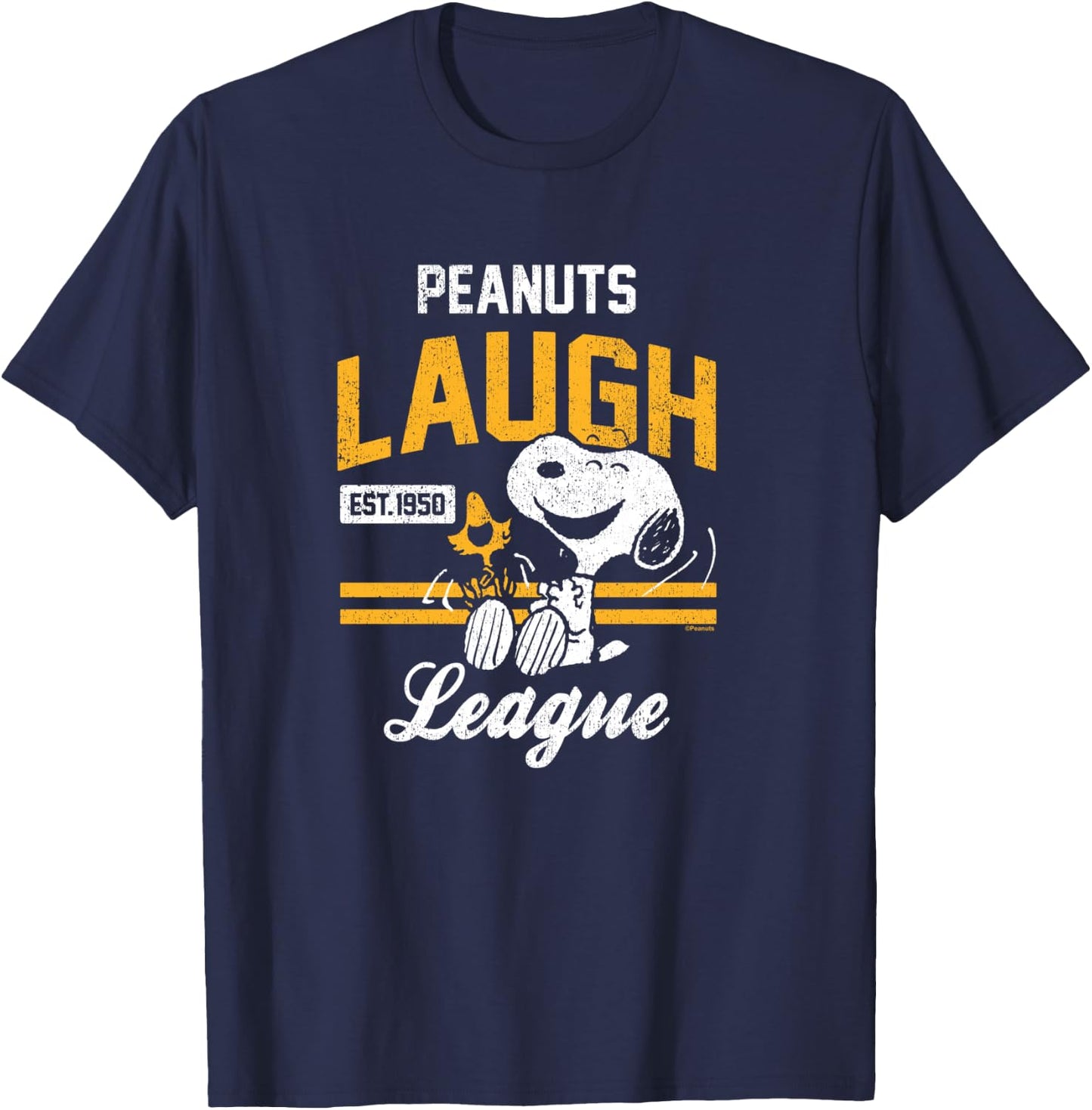 Erdnüsse - Peanuts Laugh League Langarmshirt T-Shirt - T-Shirt | Navy