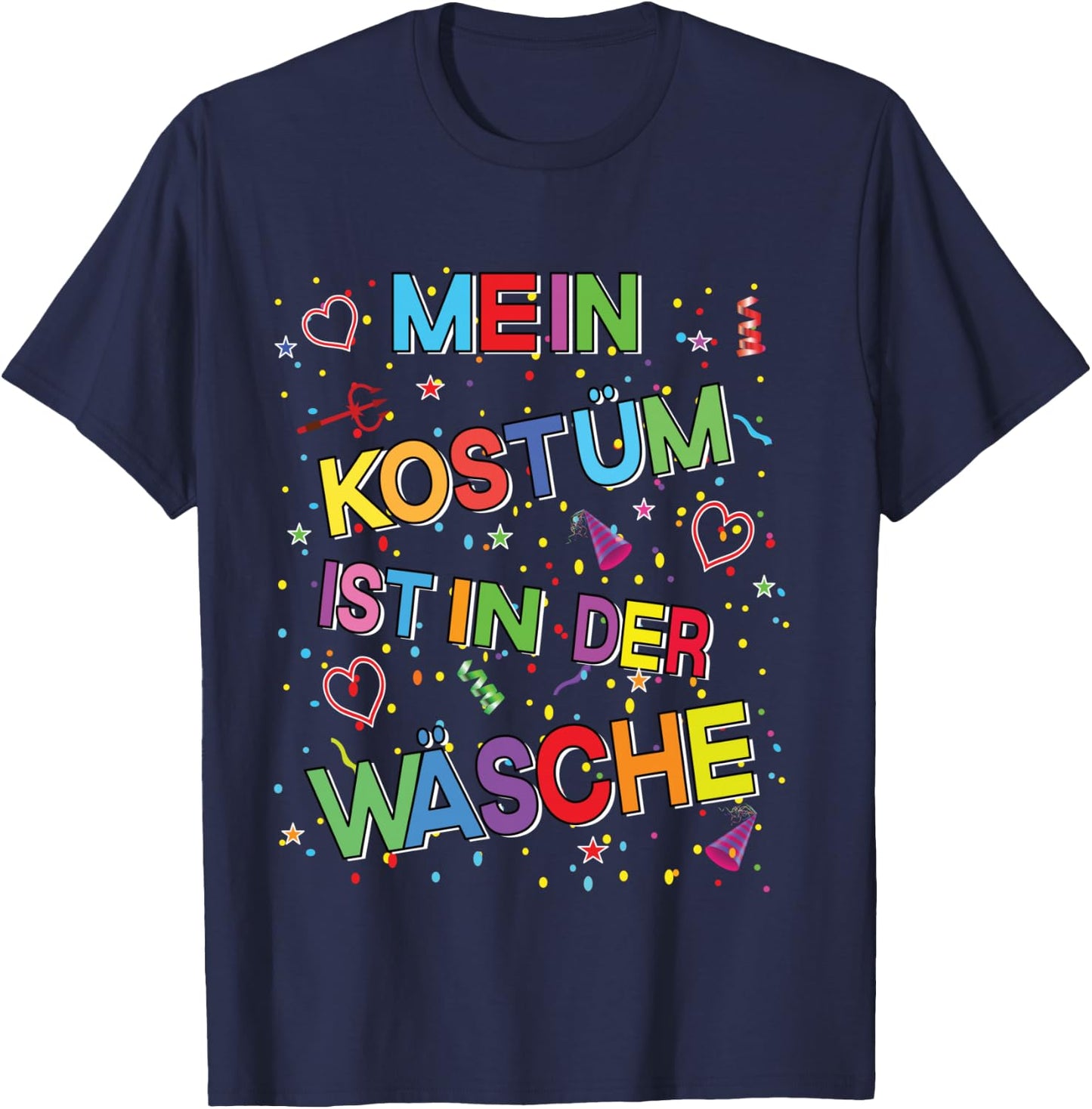 Carnival Costume My Costume is in the Laundry Fancy Dress Shirt, black T-Shirt - T-Shirt | Navy