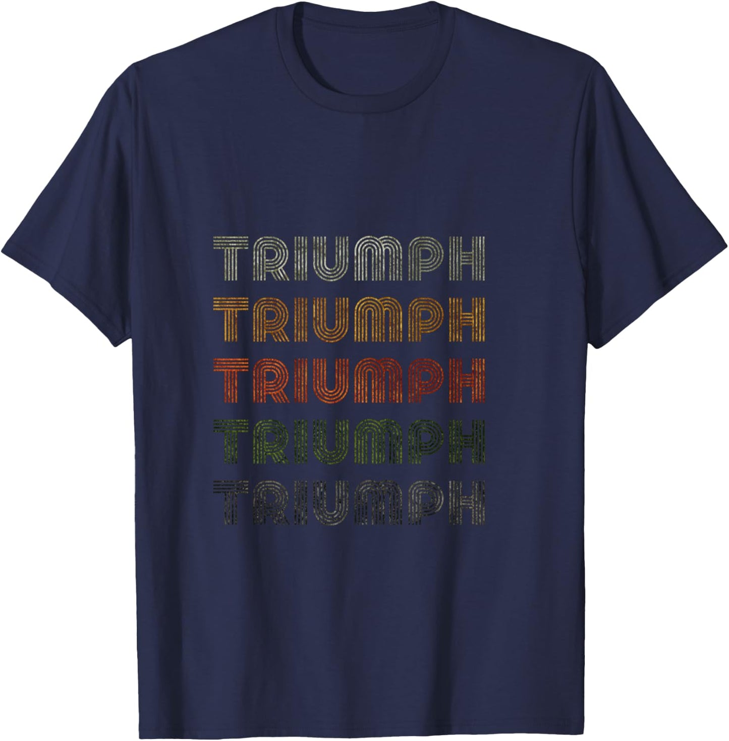 Triumph Love Heart Triumph Vintage Grunge Style , Black, Triumph , Black, S T-Shirt - T-Shirt | Navy
