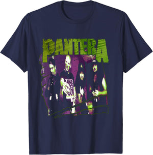 Pantera Offizielle Vintage-Skizze Langarmshirt T-Shirt - T-Shirt | Navy