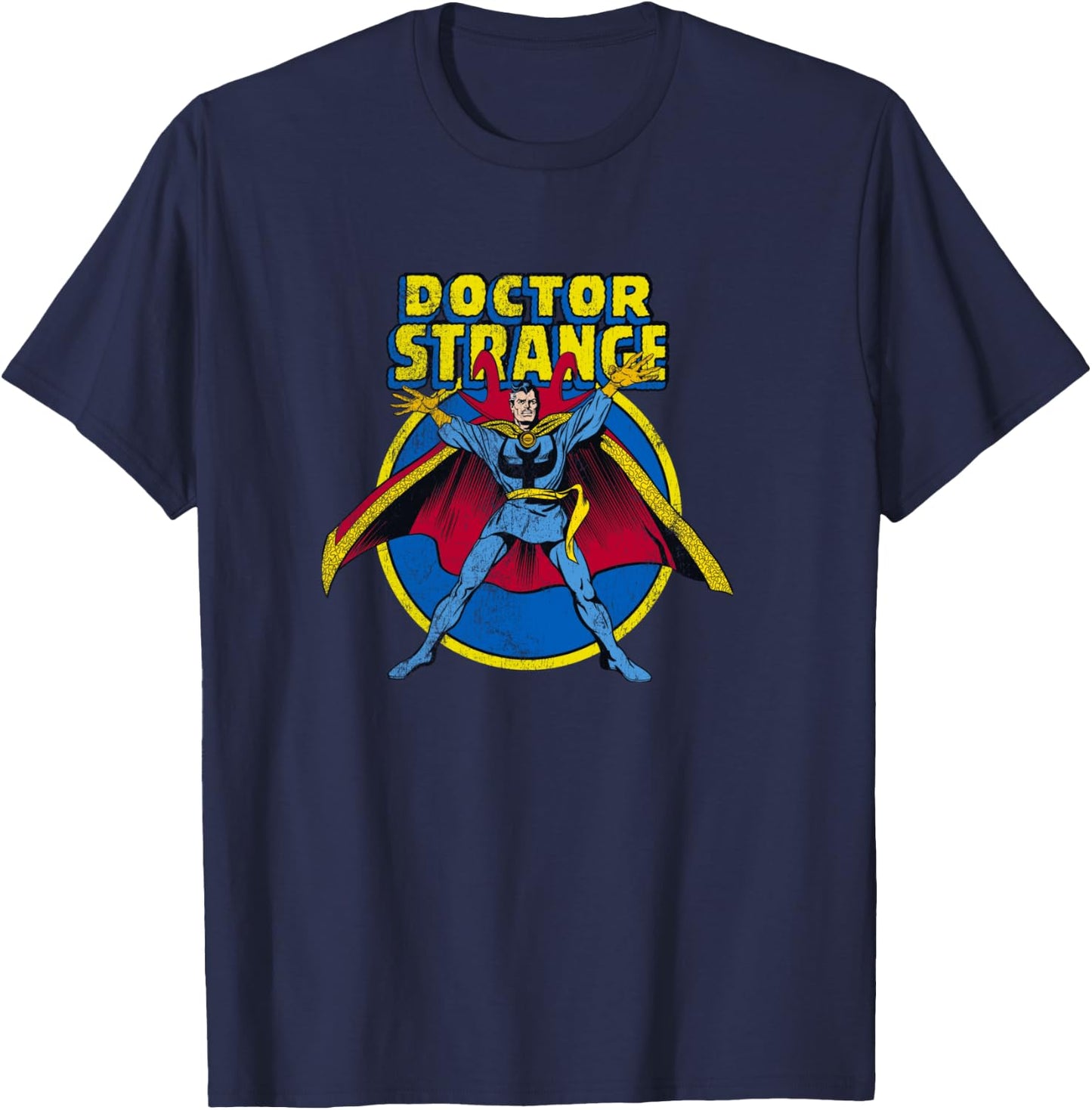 Marvel Comics Retro Doctor Strange Vintage Sorcerer Logo T-Shirt - T-Shirt | Navy