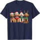 Goldendoodle Christmas Golden Doodle Pajamas Girls T-Shirt - T-Shirt | Navy