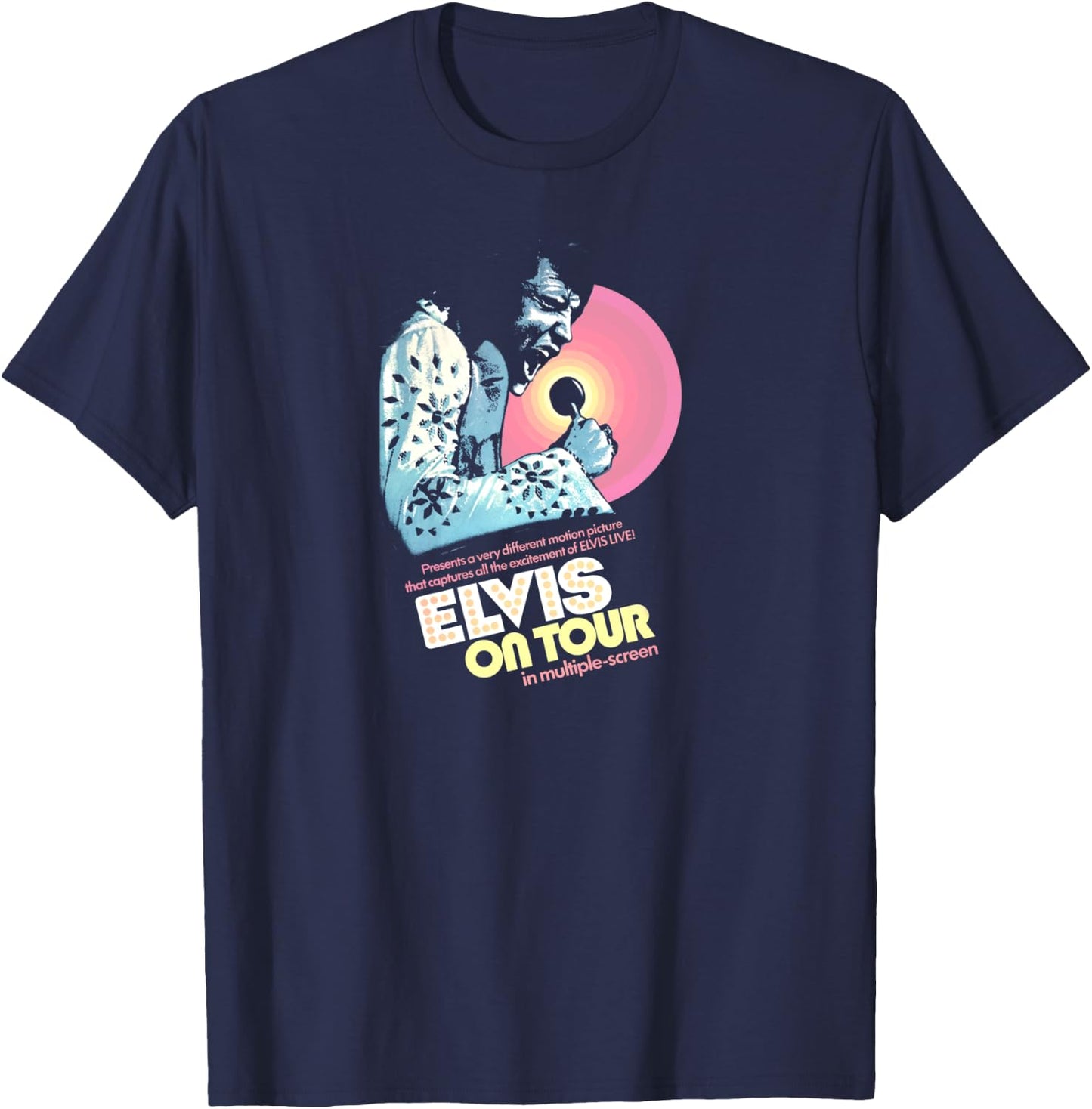 Elvis Presley On Tour T-Shirt - T-Shirt | Navy
