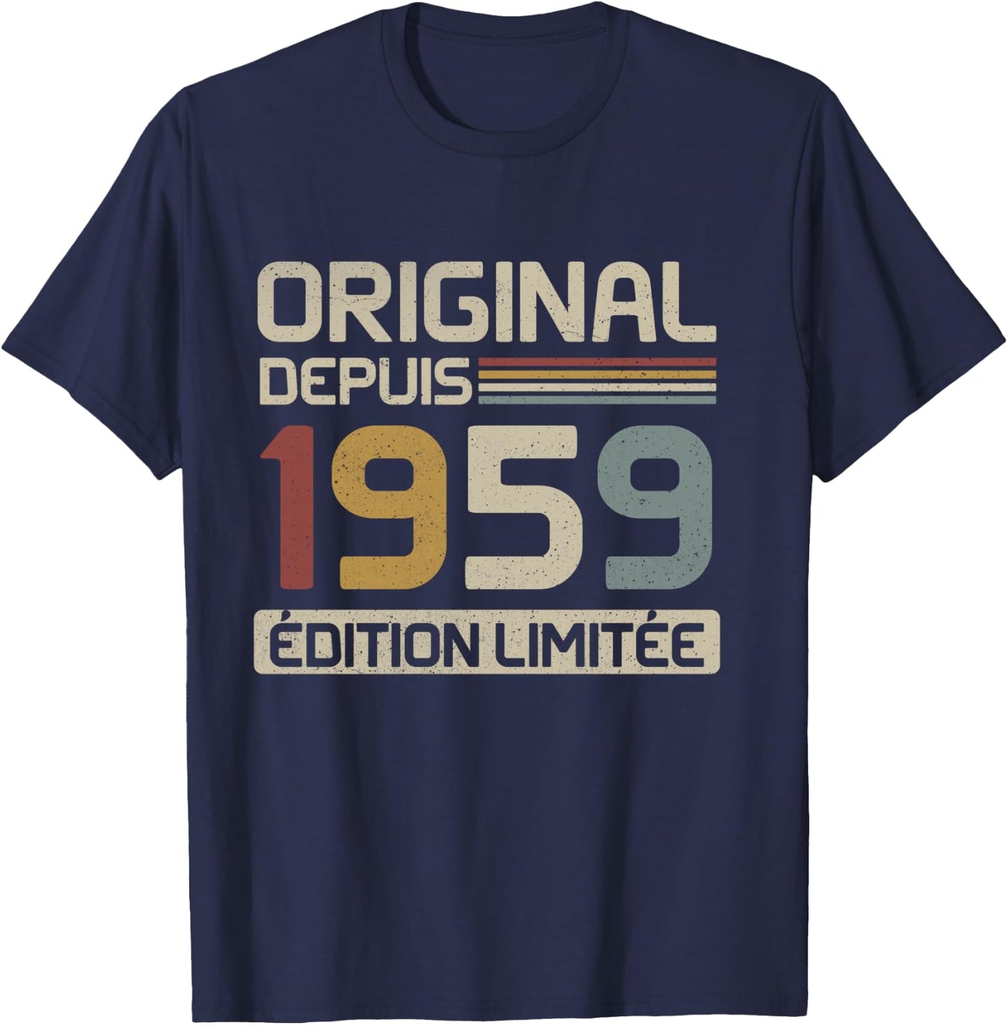 Original 1959 Birthday Gift 66 Years Old anniv 66 years , Black, S T-Shirt - T-Shirt | Navy