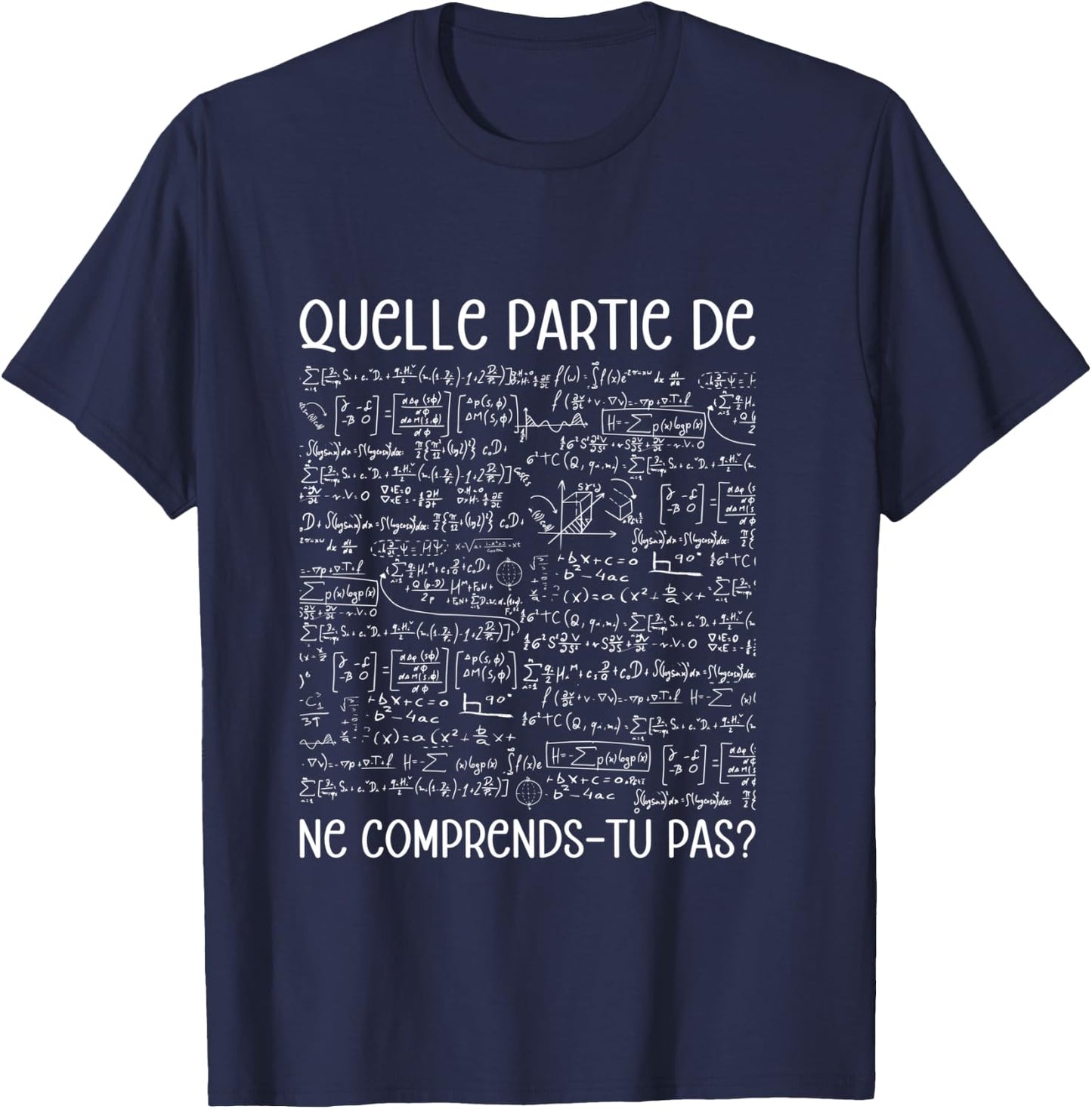 Humor Mathematician Gift Math Teacher or Physics , Black, S T-Shirt - T-Shirt | Navy
