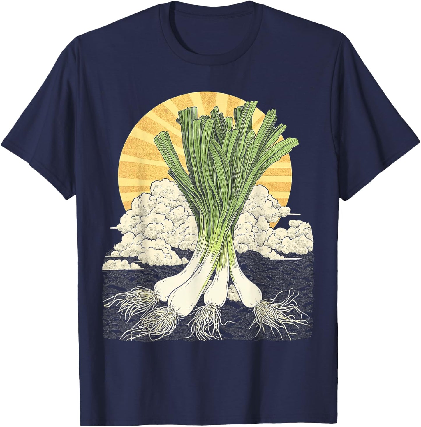 Poireau Motif Légumes Art Poireau T-Shirt - T-Shirt | Navy