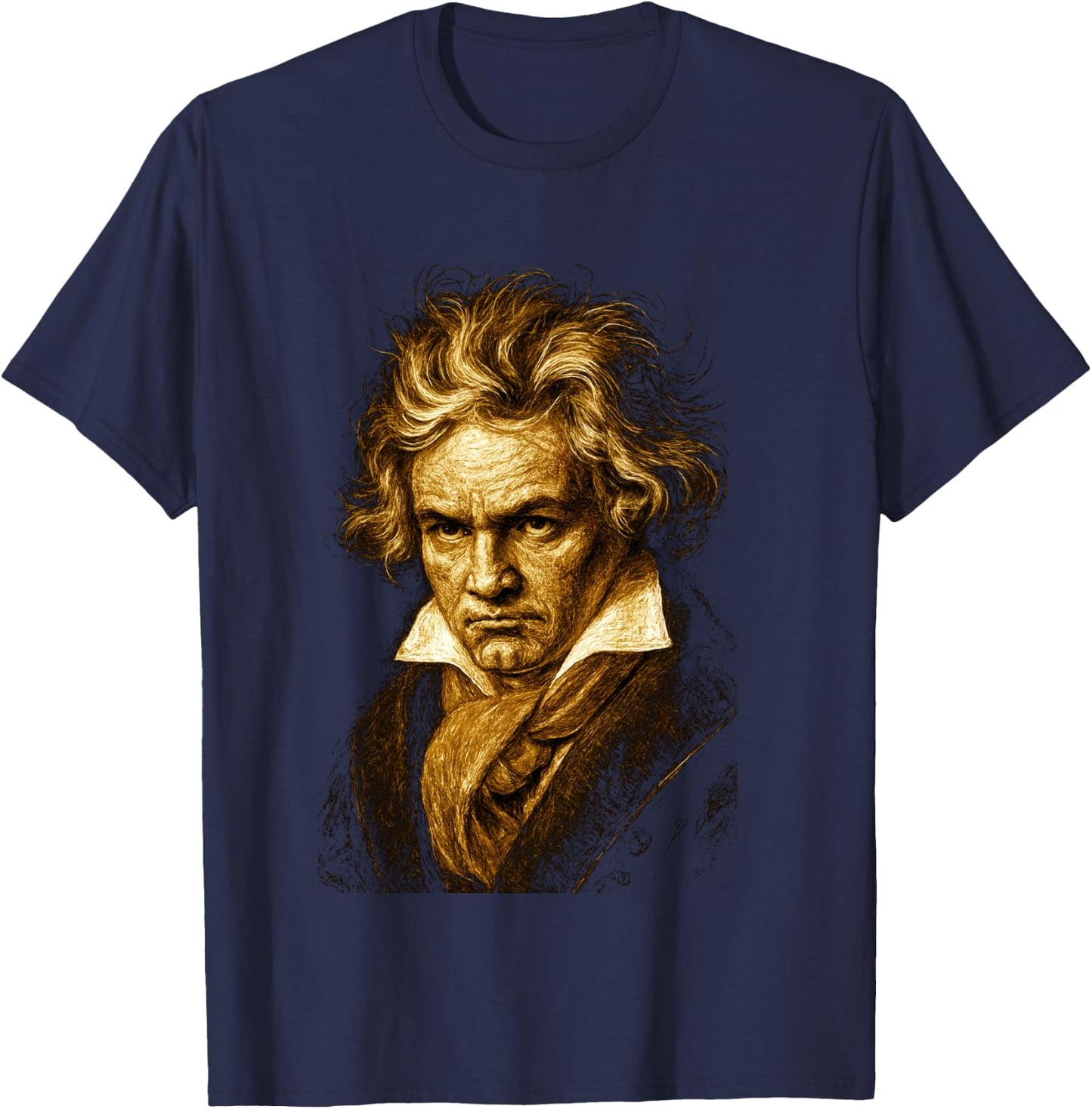 Beethoven-Portrait Ludwig Van Beethoven Classical music T-Shirt - T-Shirt | Navy