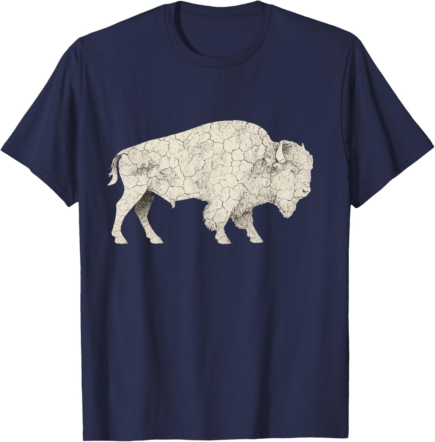 Bison American Buffalo T-Shirt - T-Shirt | Navy