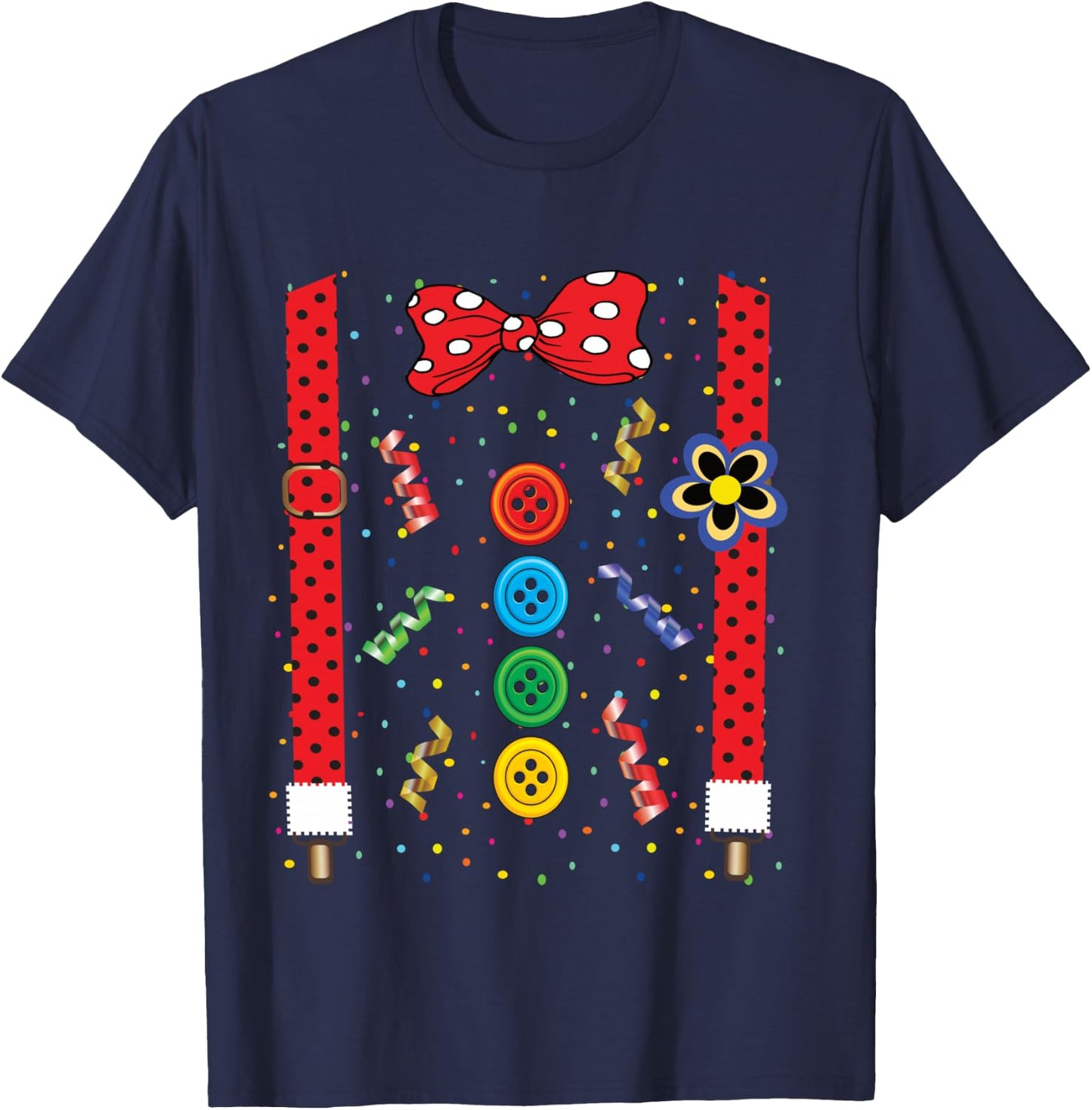 Clown Carnival Costume Clown Costume Clown Confetti Fancy Dress Shirt, black T-Shirt - T-Shirt | Navy