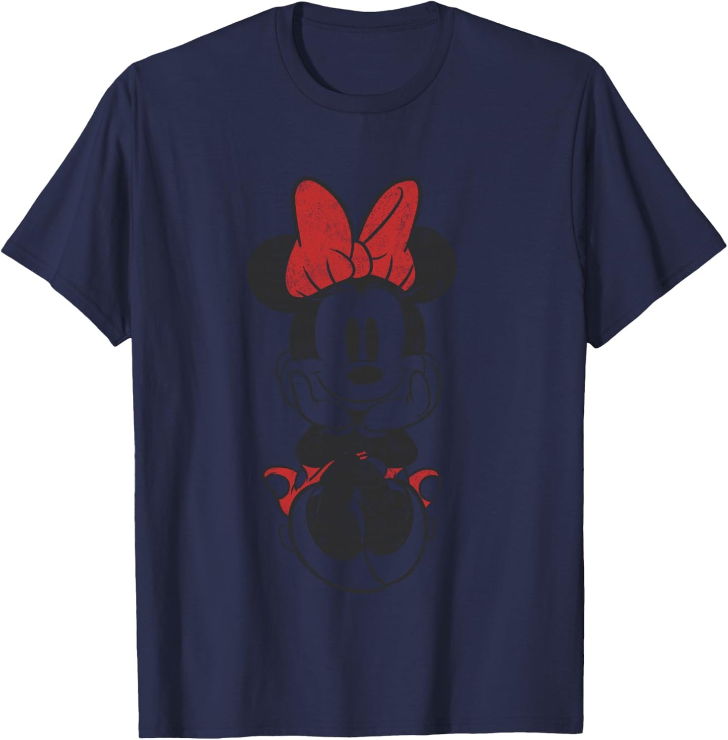Disney Mickey and Friends Minnie Mouse Vintage Sitting T-Shirt - T-Shirt | Navy