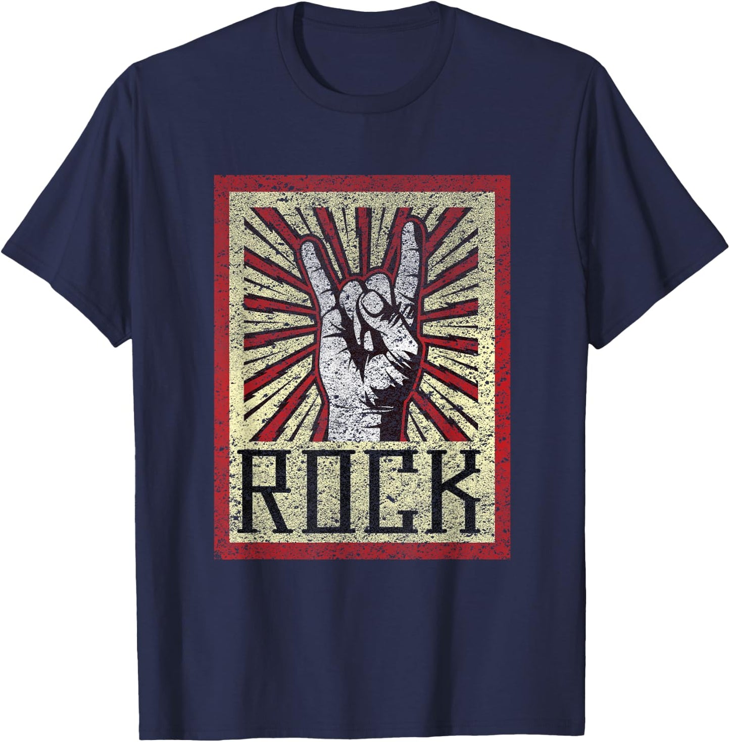 80's Rock T Shirts Band Vintage Band T Shirts Concert T-Shirt - T-Shirt | Navy