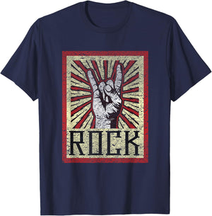 80's Rock T Shirts Band Vintage Band T Shirts Concert T-Shirt - T-Shirt | Navy