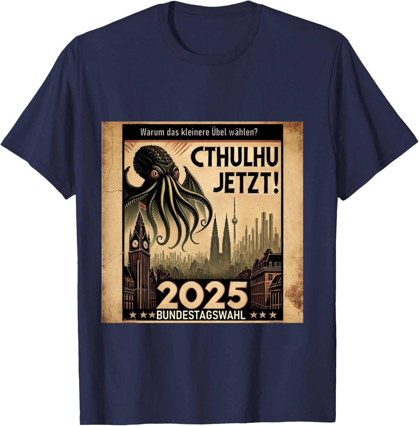 Vote Cthulhu - Federal Election 2025 T-Shirt - T-Shirt | Navy