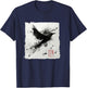 Japanische Kunsttinte Rabe/Krähe – Herren, Damen, Kinder Grafik Langarmshirt T-Shirt - T-Shirt | Navy